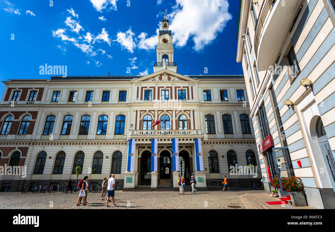 City Hall, Old Riga, Latvia, Baltic States, Europe Stock Photo