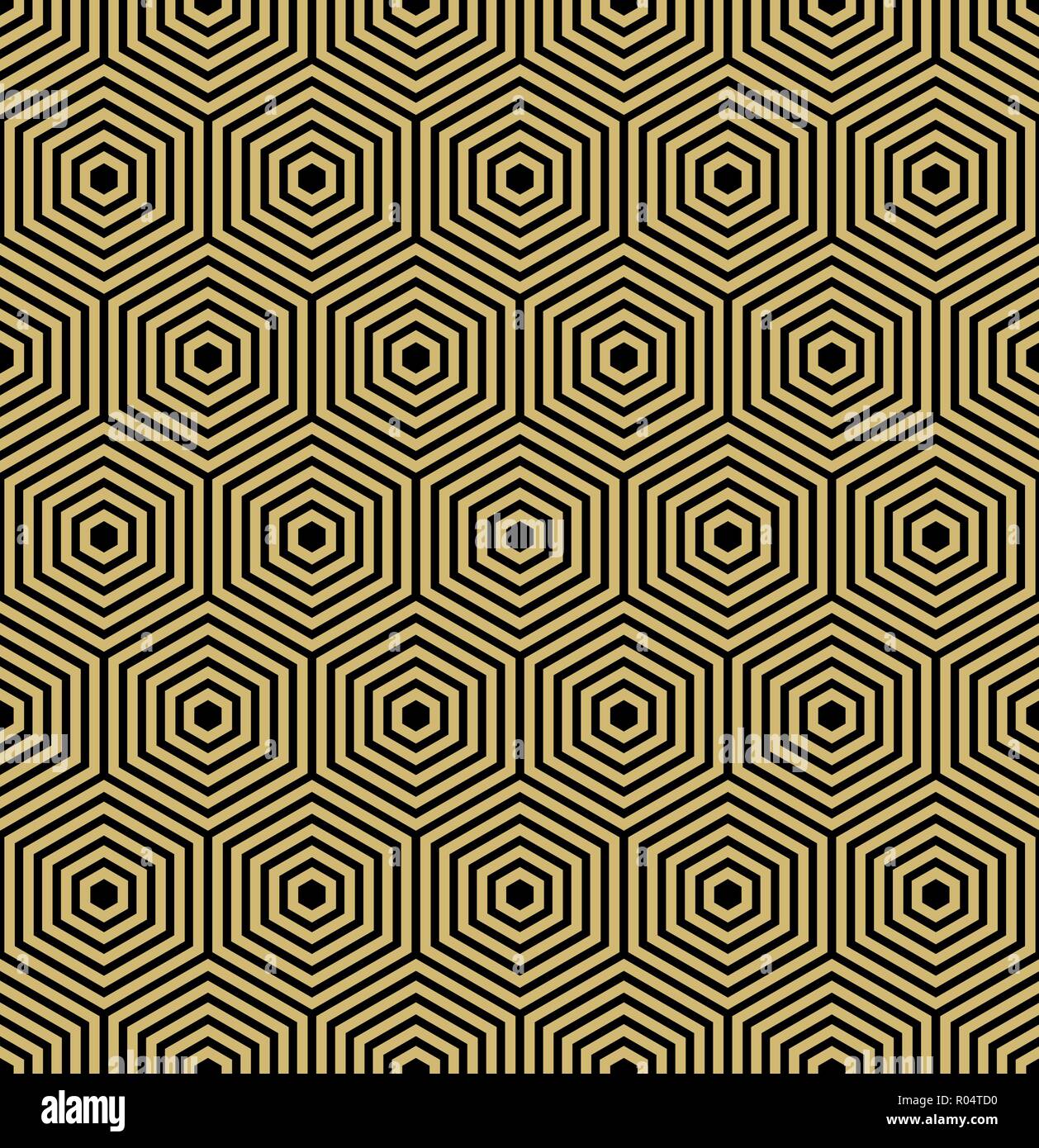 Seamless Abstract Vector Pattern With Hexagons Stock Vector