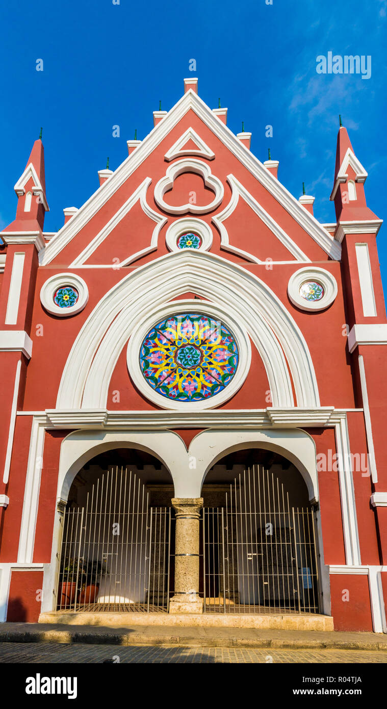 A view of the Institution of Fine Arts and Sciences of Bolivar, Cartagena de Indias, Colombia, South America Stock Photo