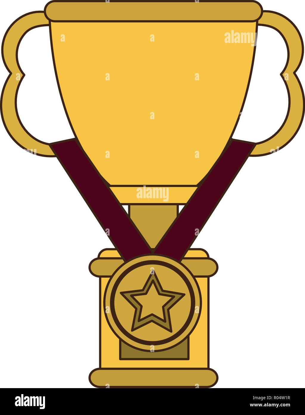 Trophy cup championship with medal vector illustration graphic design ...