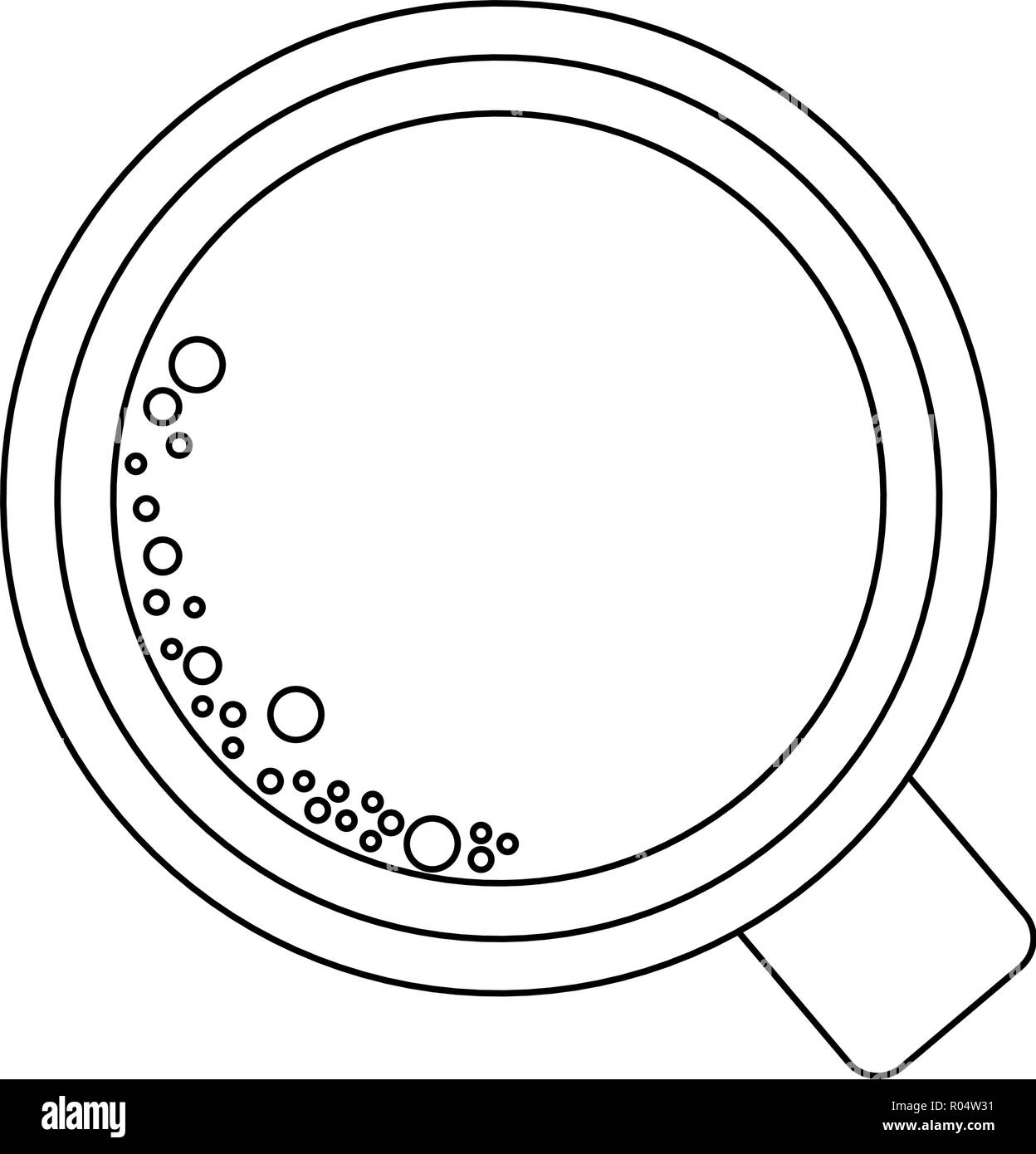 Coffee cup top view isolated vector illustration graphic design Stock