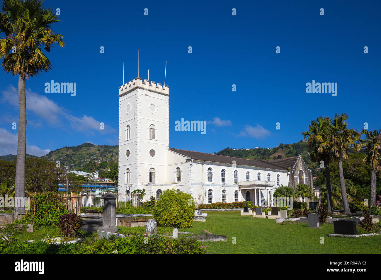 St. Georges Anglican Church, Kingstown, St. Vincent, St. Vincent and The Grenadines, West Indies, Caribbean, Central America Stock Photo