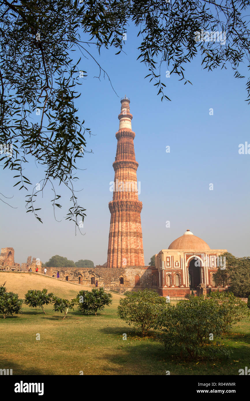 Qutub Minar, UNESCO World Heritage Site, Delhi, India, Asia Stock Photo