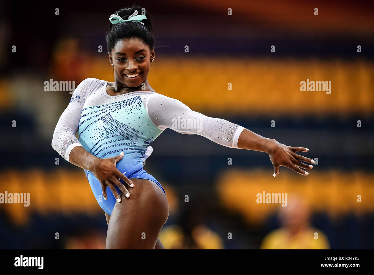 Doha, Qatar. November 1, 2018: Simone Biles of United States during ...