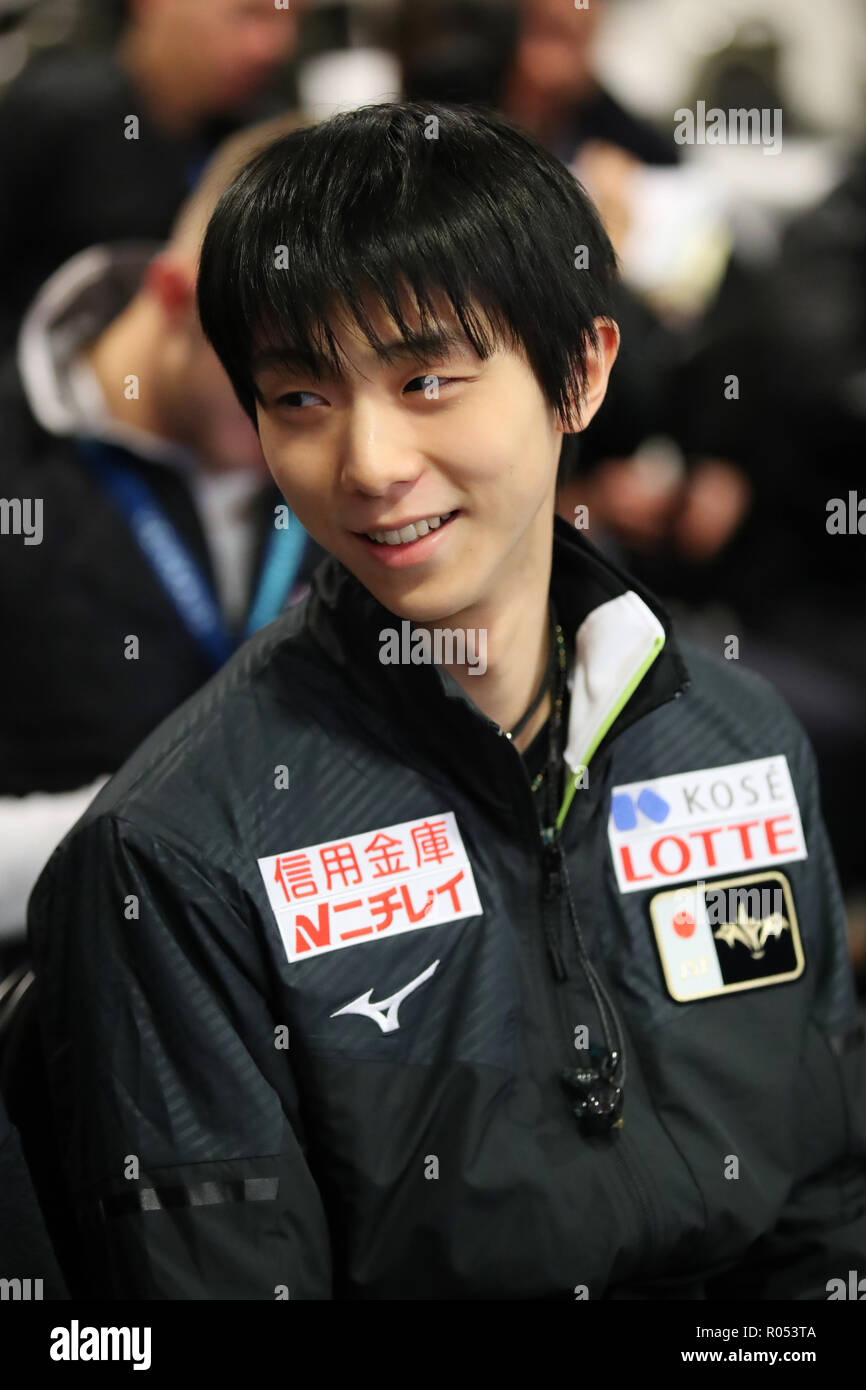 Helsinki Ice Hall, Helsinki, Finland. 1st Nov, 2018. Yuzuru Hanyu (JPN