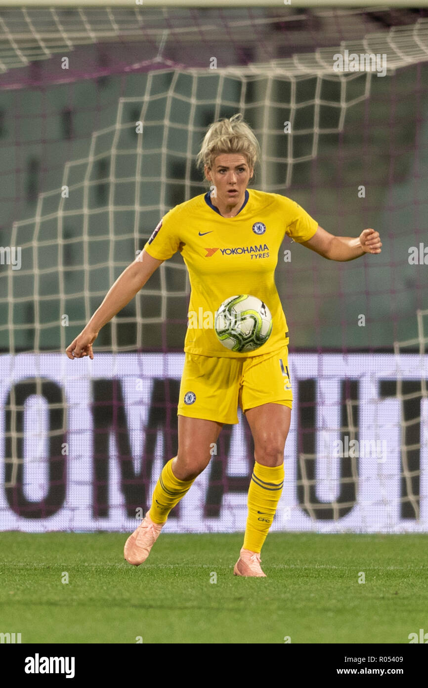 Millie Bright (Chelsea FC Women) during the Uefa Women's Champions League  2018-2019 Round of 16 between Fiorentina Women 0-6 Chelsea Women at Artemio  Franchi Stadium on October 31, 2018 in Florence, Italy.