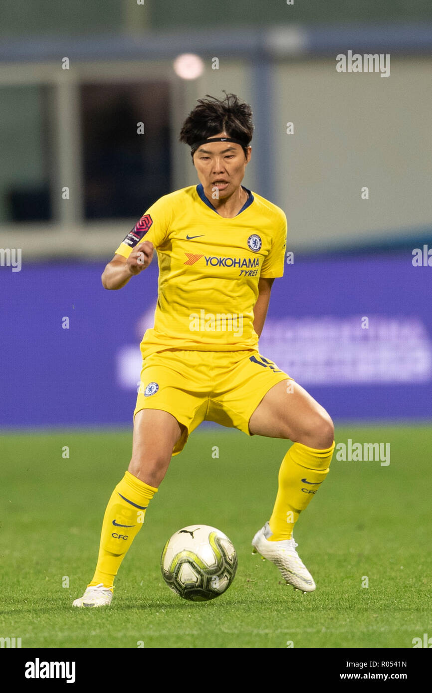 Ji So-yun (Chelsea FC Women) during the Uefa Women's Champions League 2018- 2019 Round of 16 between Fiorentina Women 0-6 Chelsea Women at Artemio  Franchi Stadium on October 31, 2018 in Florence, Italy.