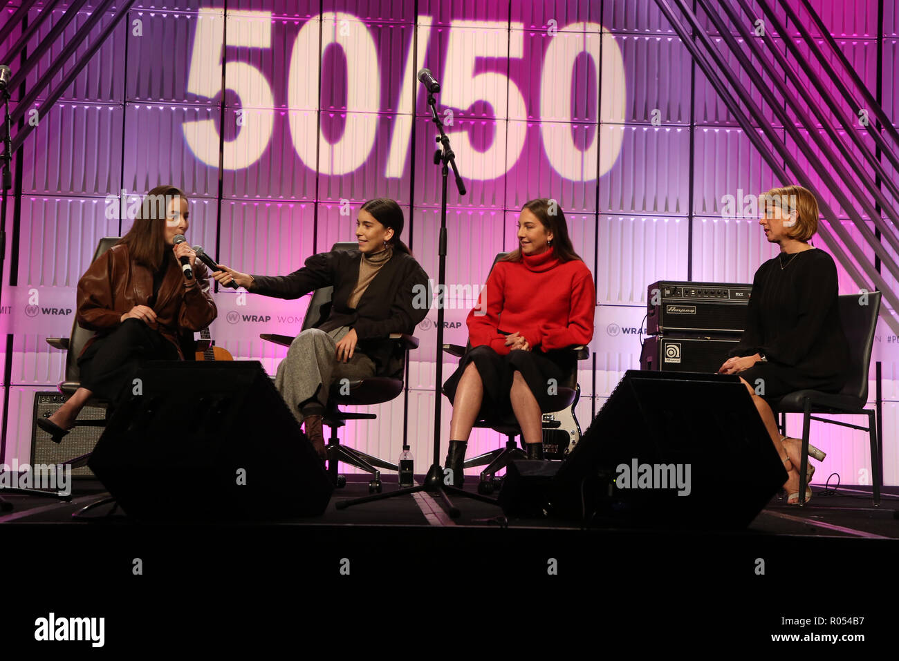 Los Angeles, Ca, USA. 1st Nov, 2018. Haim at TheWraps Power Womens Summit at the InterContinental Hotel in Los Angeles, California on November 1, 2018. Credit: Faye Sadou/Media Punch/Alamy Live News Stock Photo