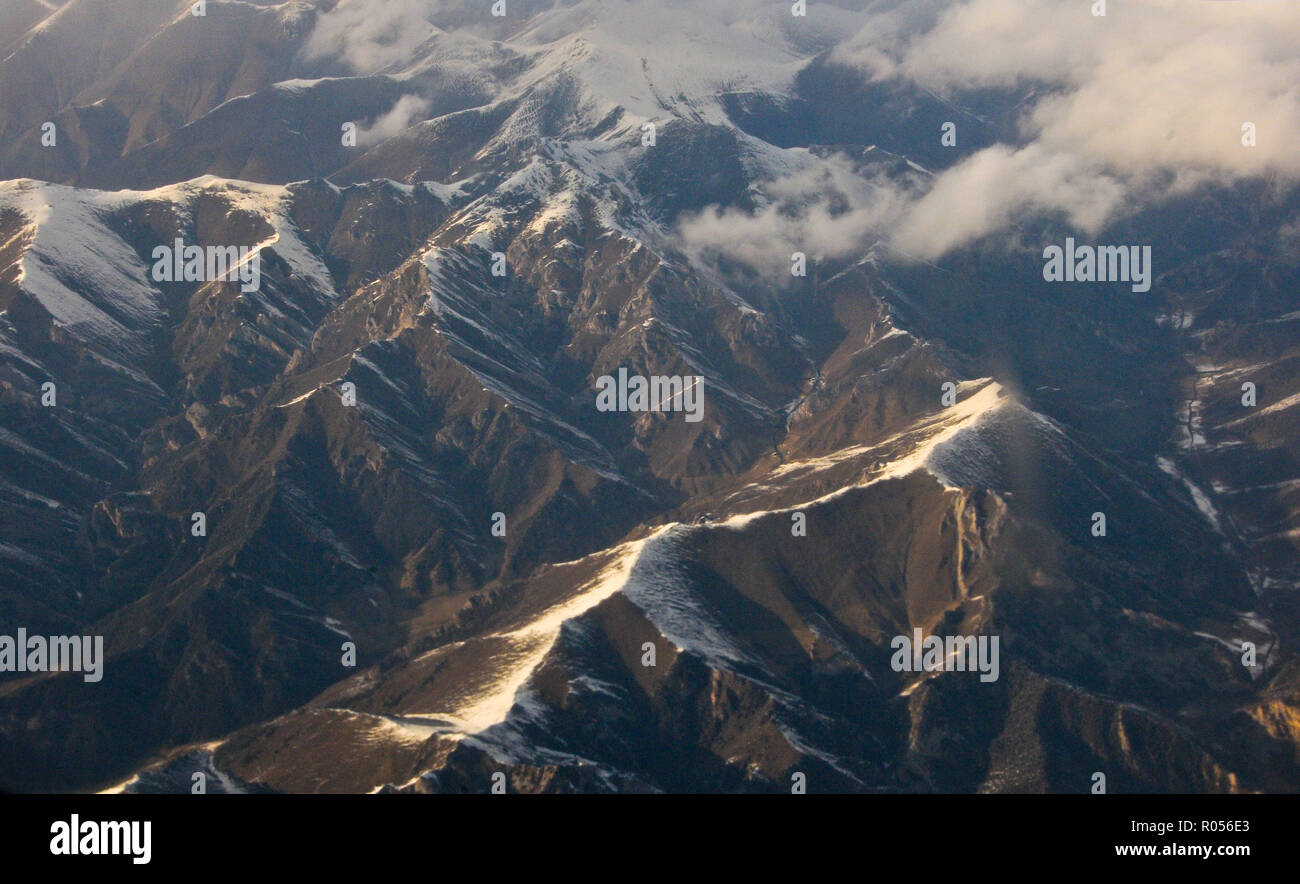 Gansu, Gansu, China. 2nd Nov, 2018. Gansu, CHINA-Aerial Photography of Qilian Mountain in northwest  Gansu Province. Credit: SIPA Asia/ZUMA Wire/Alamy Live News Stock Photo