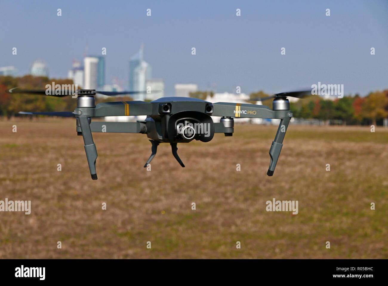Drone DJI Mavic pro flying in the Bois de boulogne, France, Europe Stock Photo - Alamy