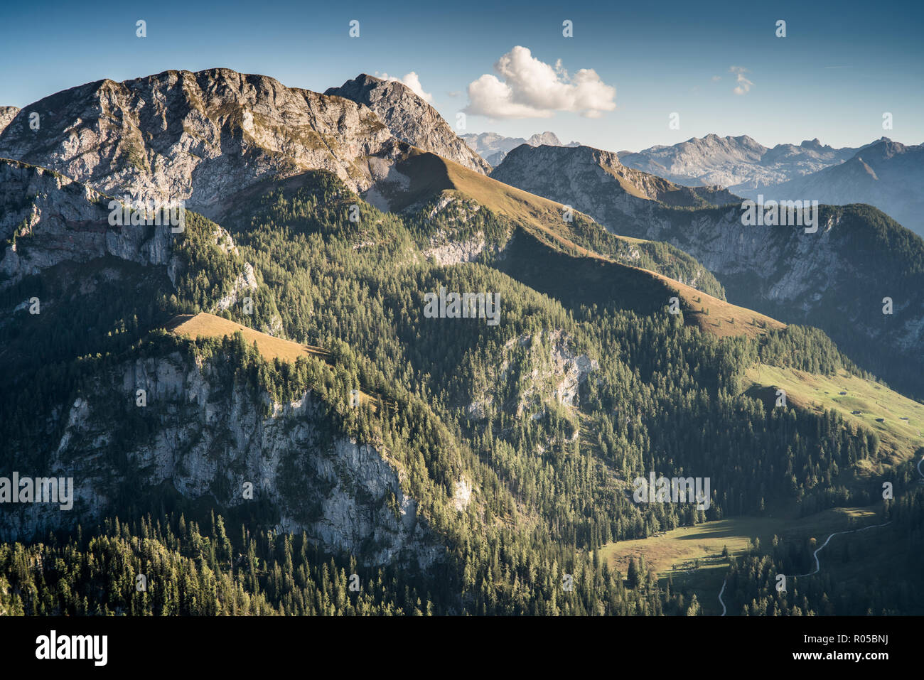 view from Jenner mountain, National park Berchtesgaden, Germany, Europe ...