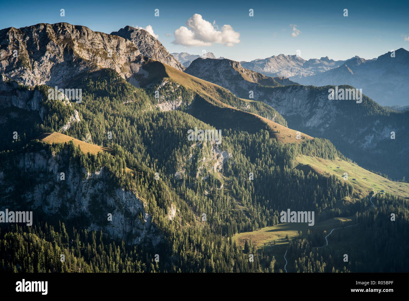 view from Jenner mountain, National park Berchtesgaden, Germany, Europe ...