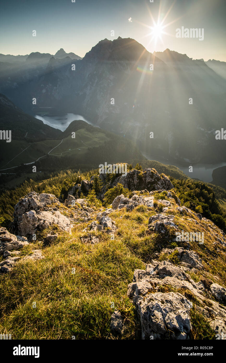 Aerial hintersee lake alps mountain hi-res stock photography and images ...