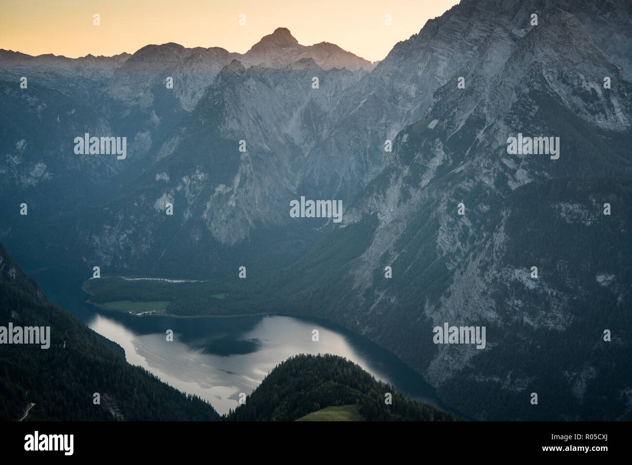 view from Jenner mountain, National park Berchtesgaden, Germany, Europe ...