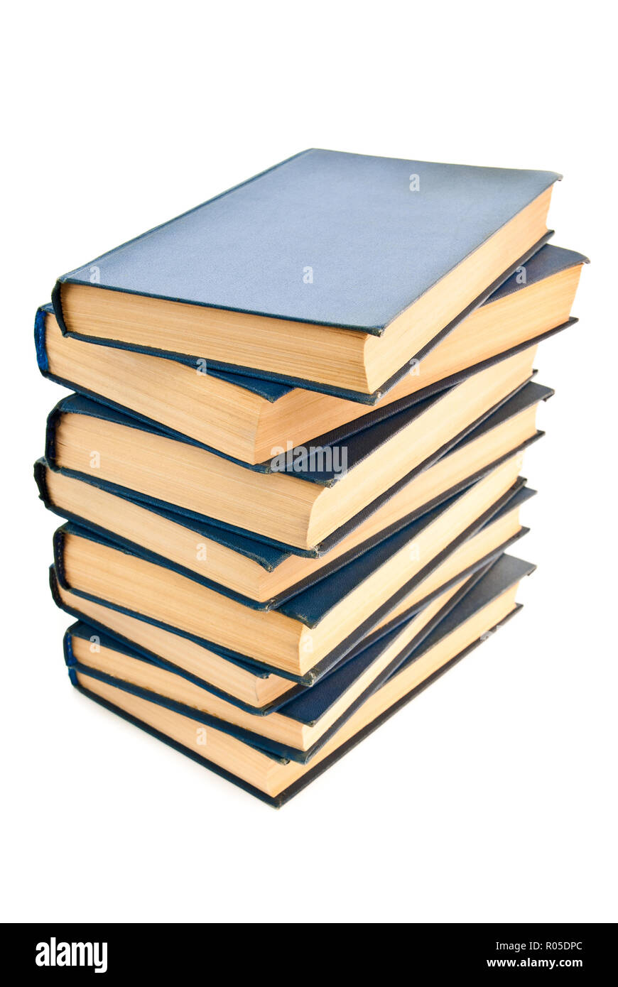 stack of books isolated on a white background Stock Photo