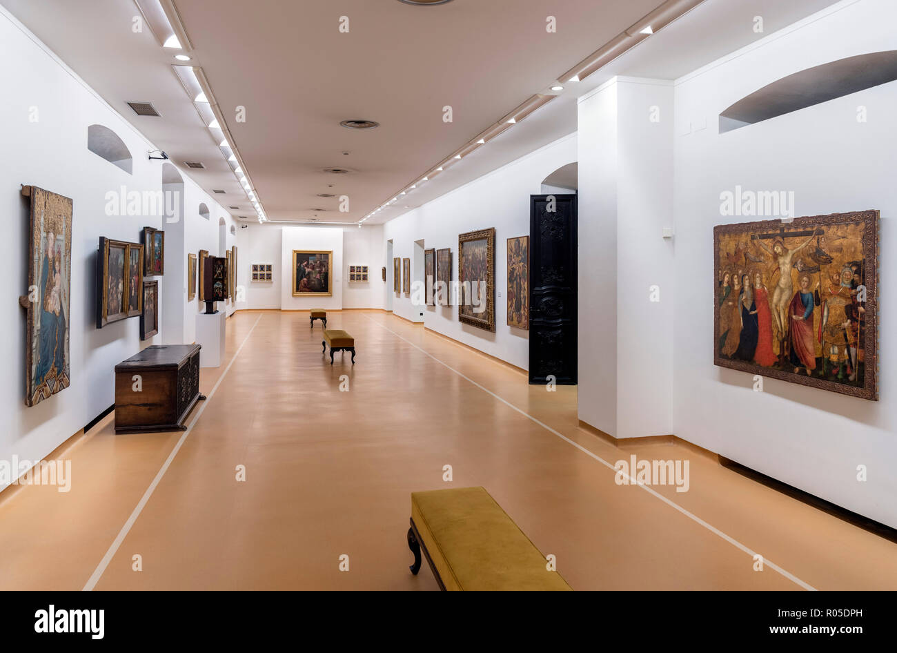 Interior of the Museo de Bellas Artes (Fine Arts Museum), Oviedo, Asturias, Spain Stock Photo