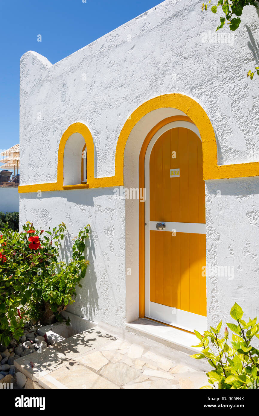 Garden chalet, Mitsis Rinela Beach Resort & Spa, Kokkini Hani, Irakleio Region, Crete (Kriti), Greece Stock Photo