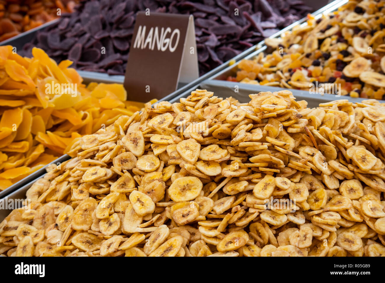 variety of dried fruits Stock Photo