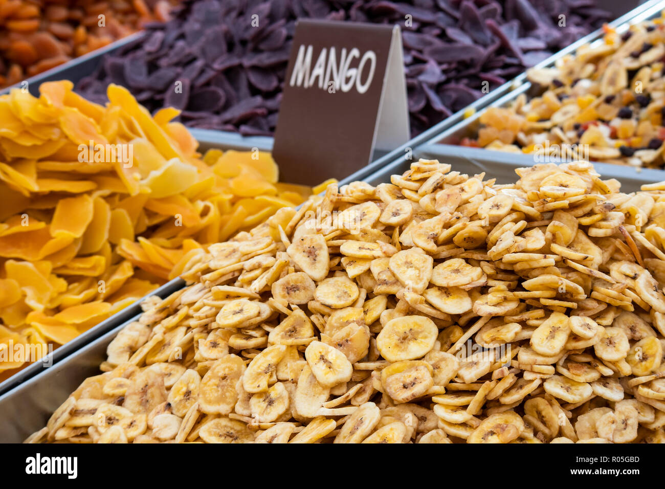 variety of dried fruits Stock Photo
