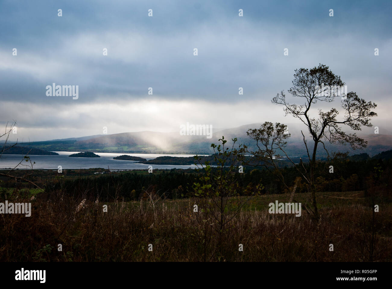 Ice Blue Sky With Sunlight In Scotland Stock Photo - Alamy