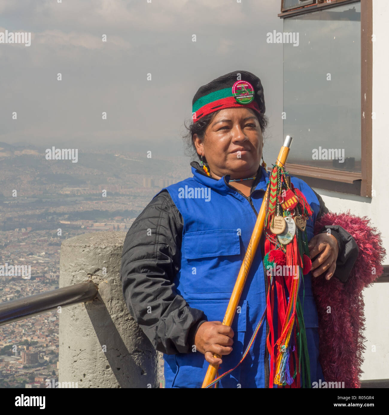 Bogota, Colombia - December 01, 2017: A tribe from the north of