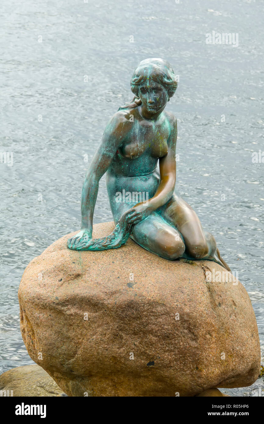The Little Mermaid Sttue at Copenhagen Denmark capital city Stock Photo ...