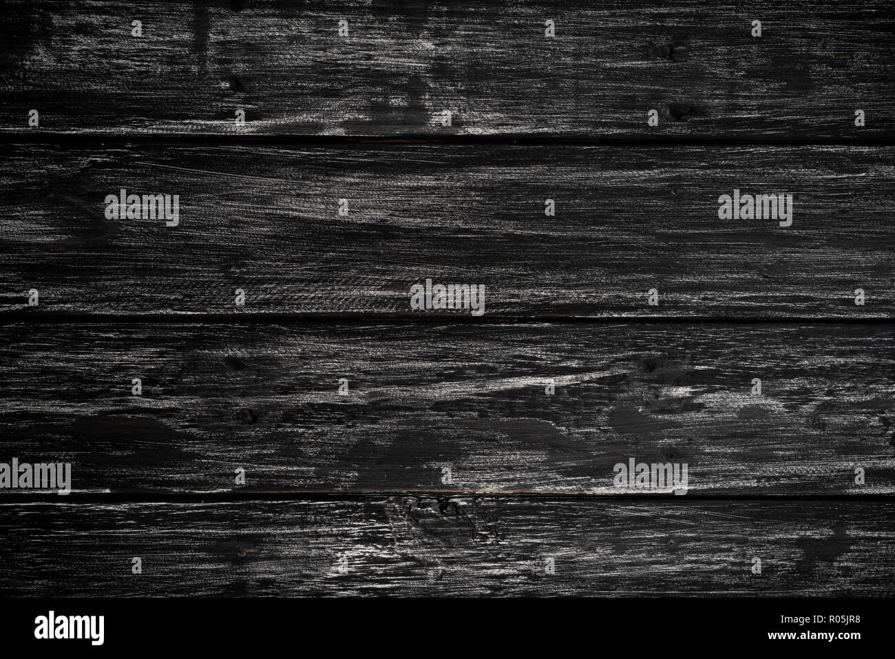 Top view of black wood texture background, wooden table blank for