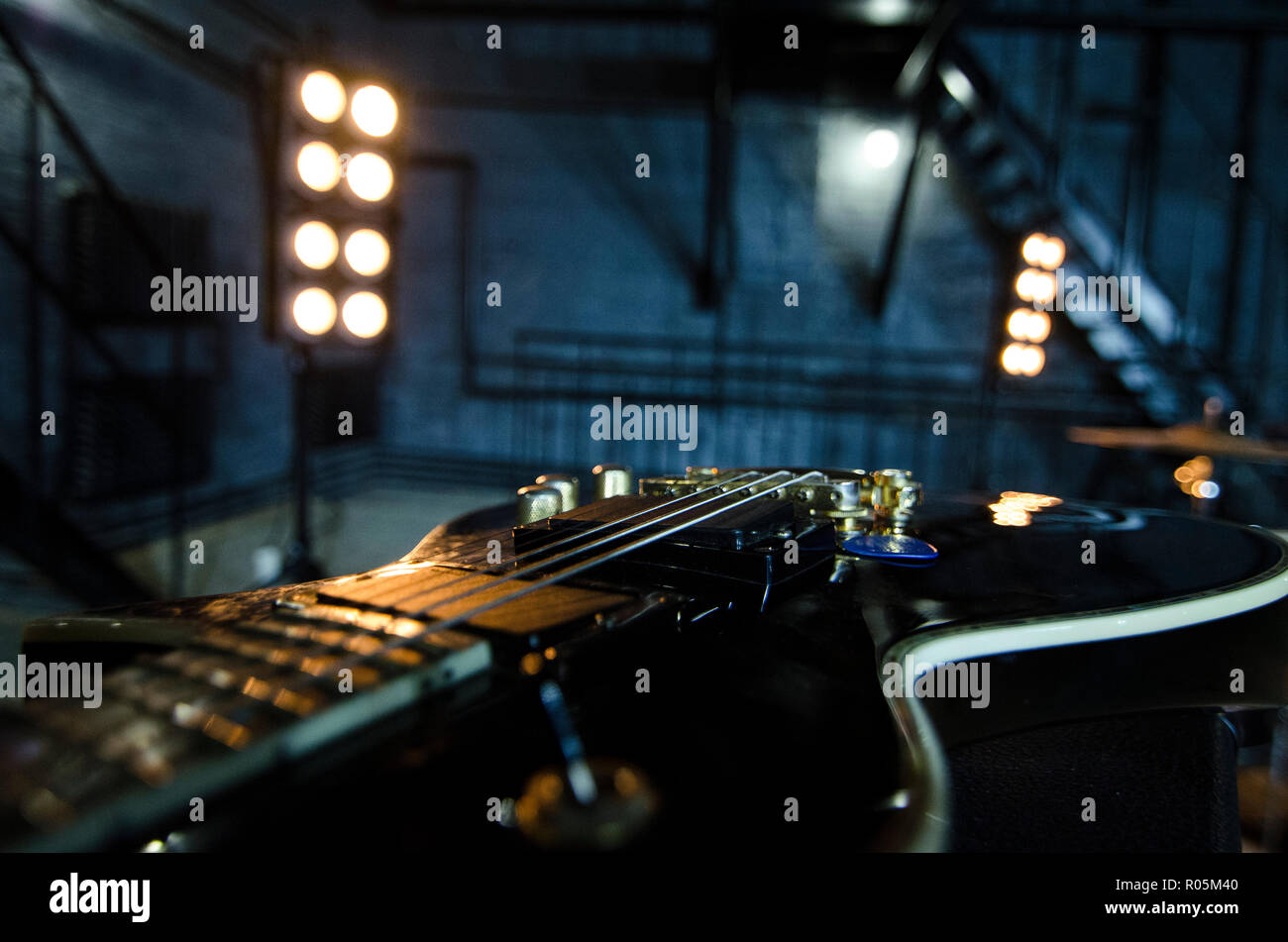 Close up electro guitar background. Music instruments. Macro Stock Photo -  Alamy