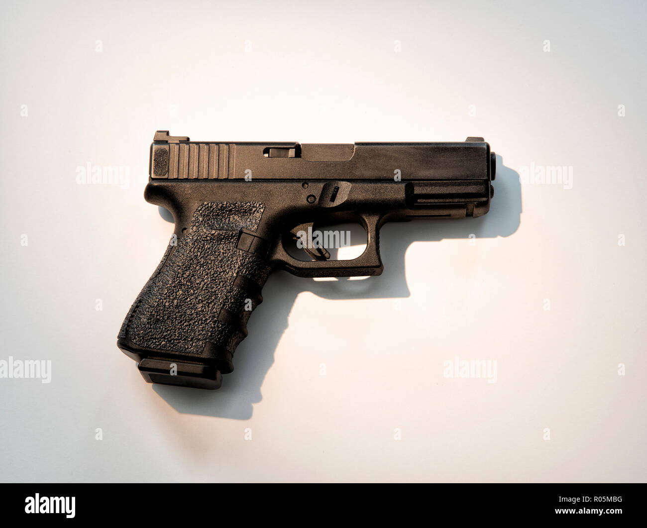 Semiautomatic Glock handgun Stock Photo