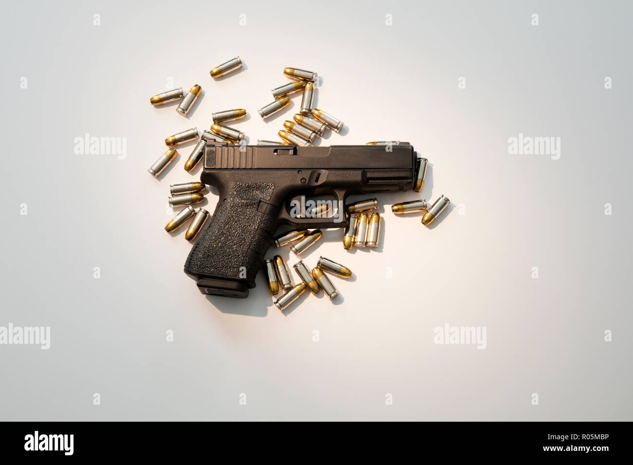 Semiautomatic Glock handgun Stock Photo