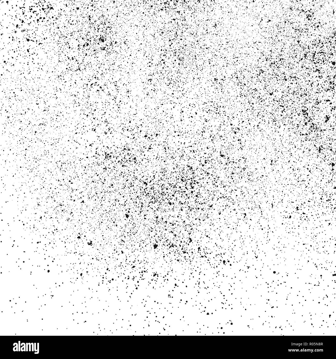 Black grainy texture isolated on white background. Dust overlay. Dark