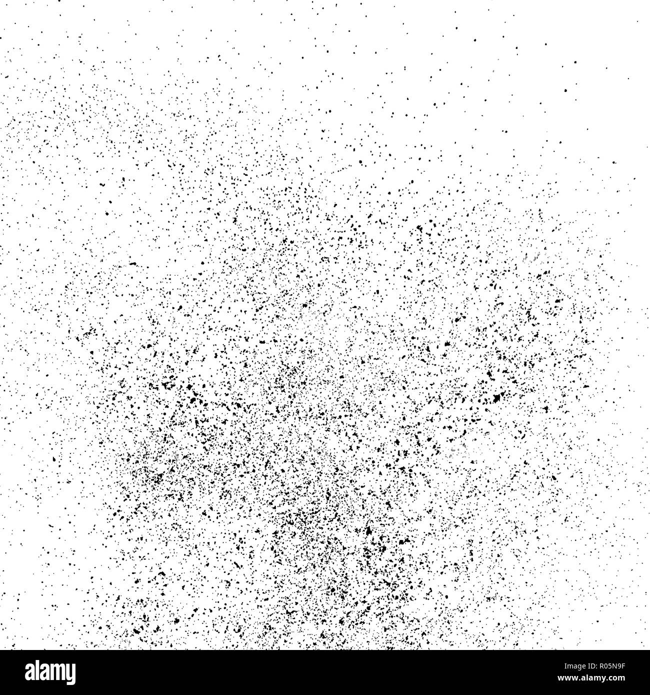 Black Messy Texture Template On White Background. Dust Overlay Distress ...