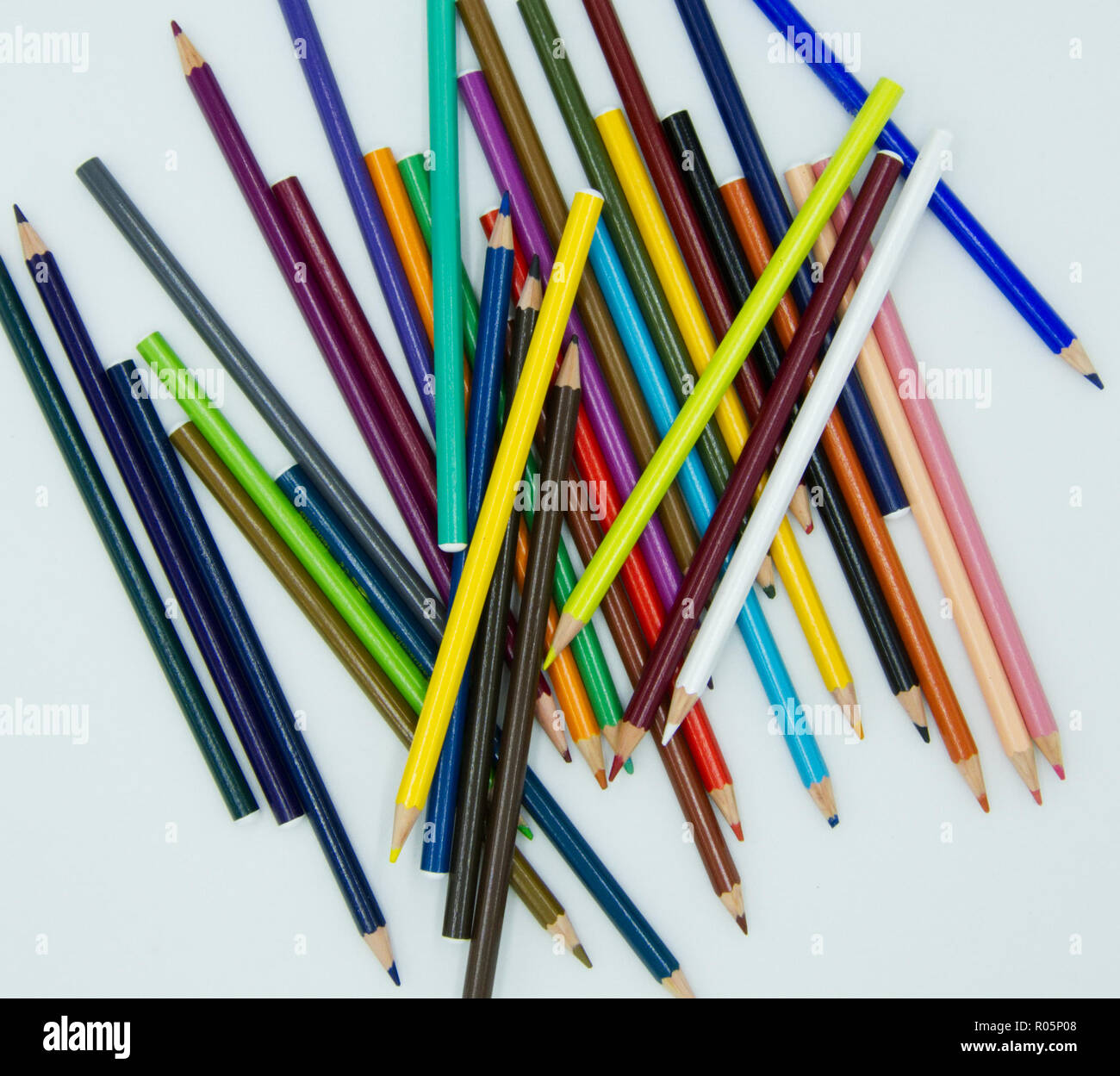 A set of colored pencils Stock Photo