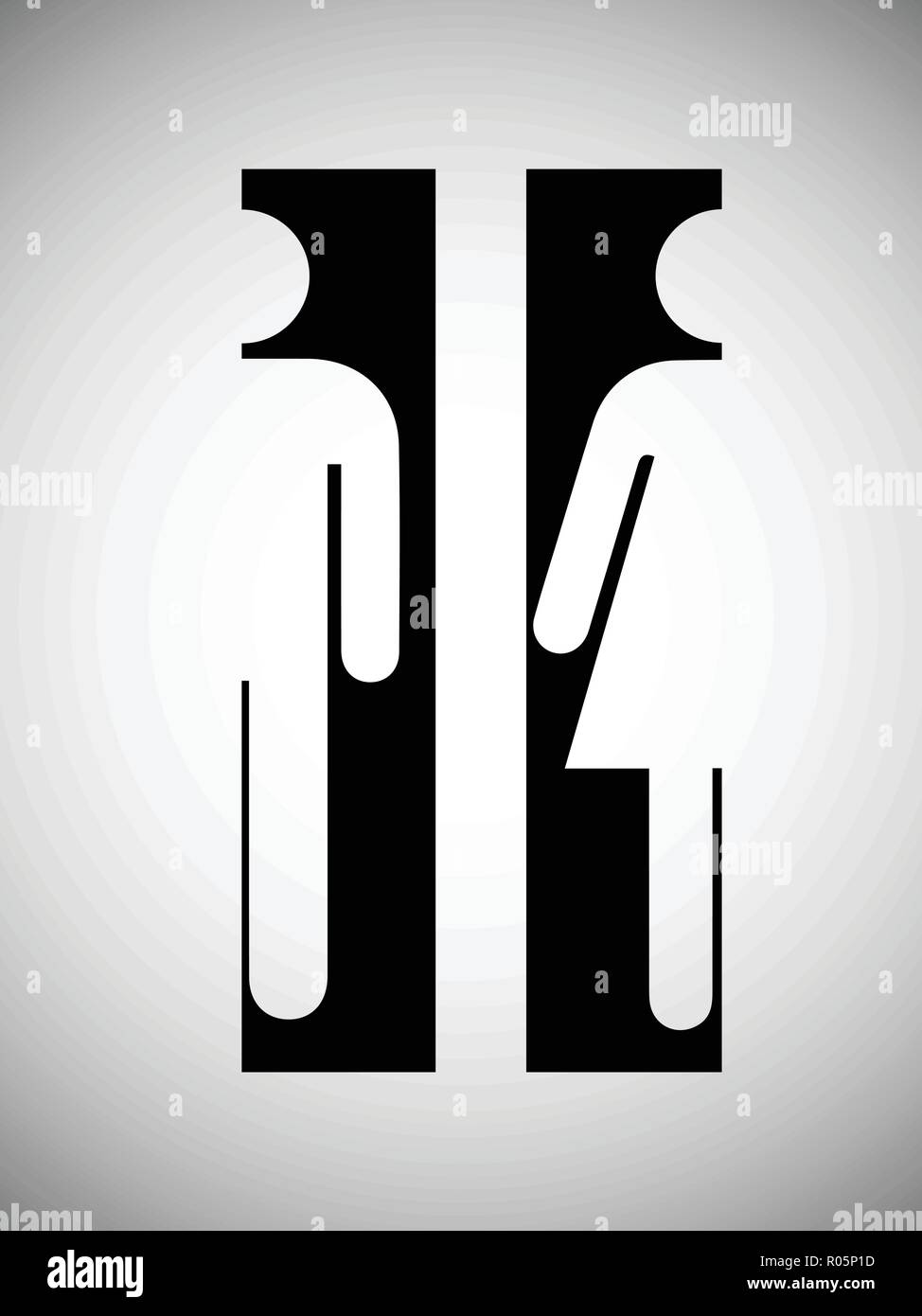 Man & Woman icon, vector illustration Stock Vector