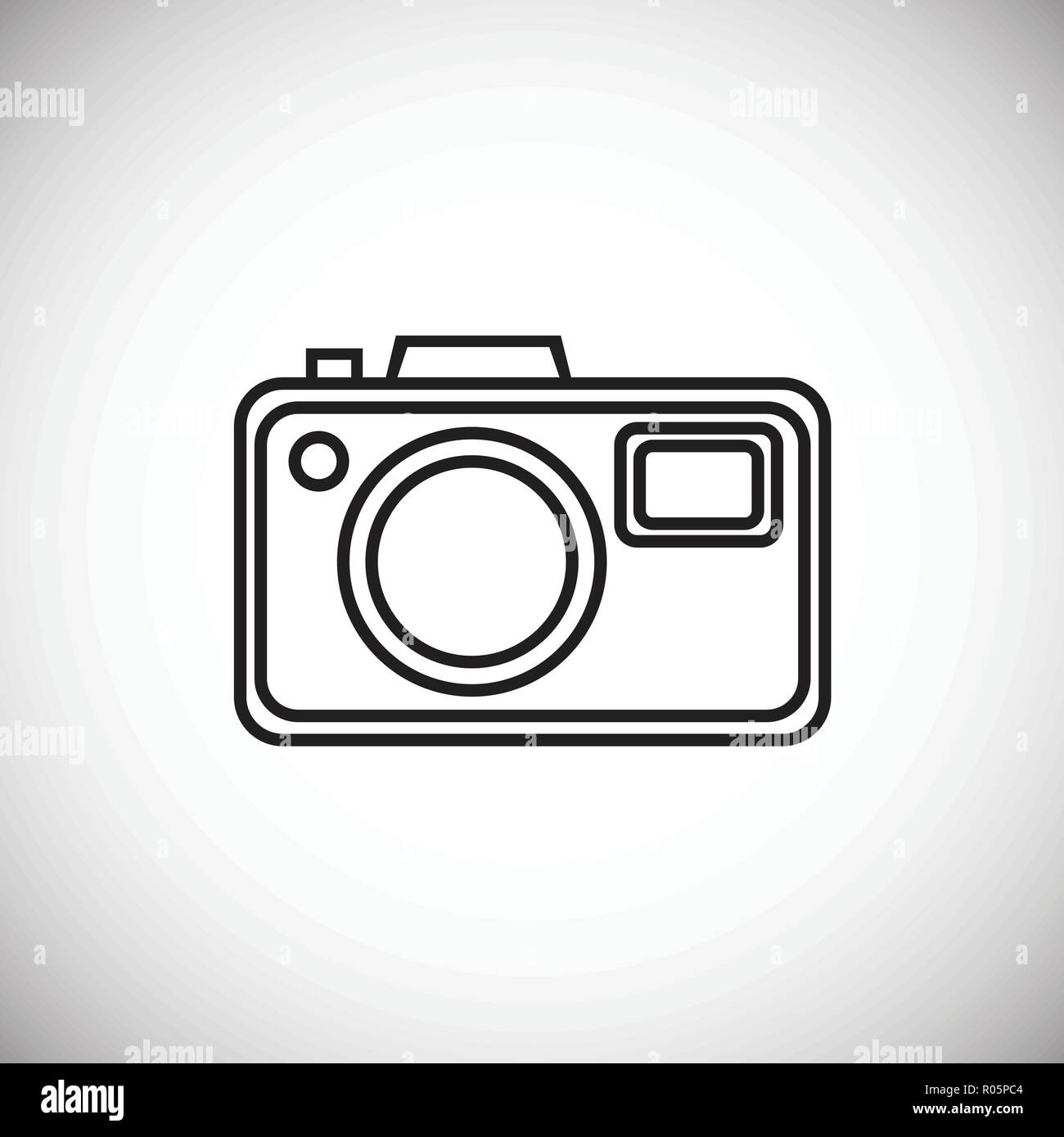 Tourist photo camera thin line on white background Stock Vector Image ...
