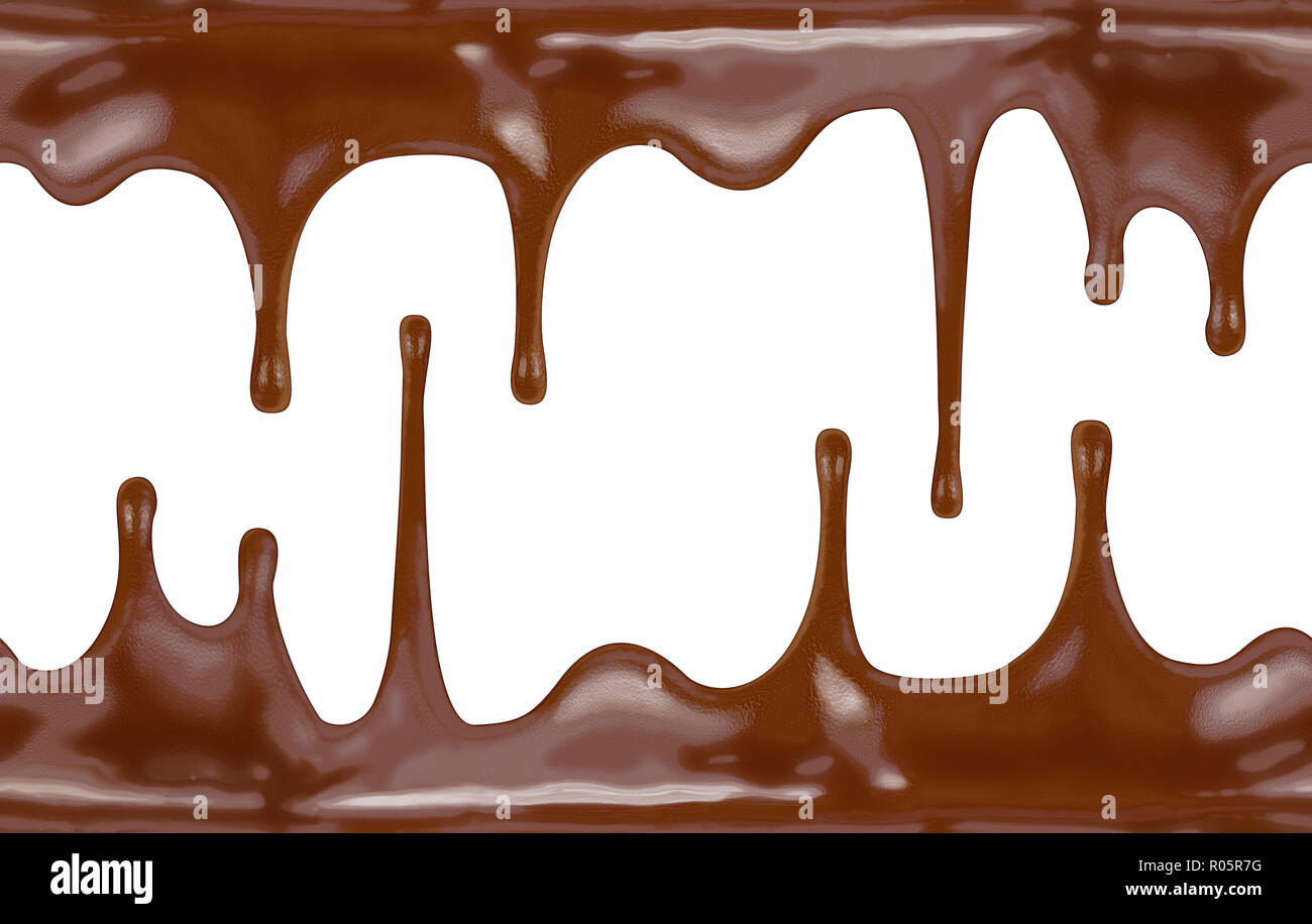 Leaking chocolate seamless pattern Stock Photo