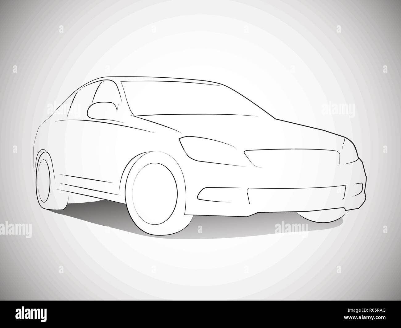 Vector Outlines of front Sports Cars Stock Vector Image & Art Alamy