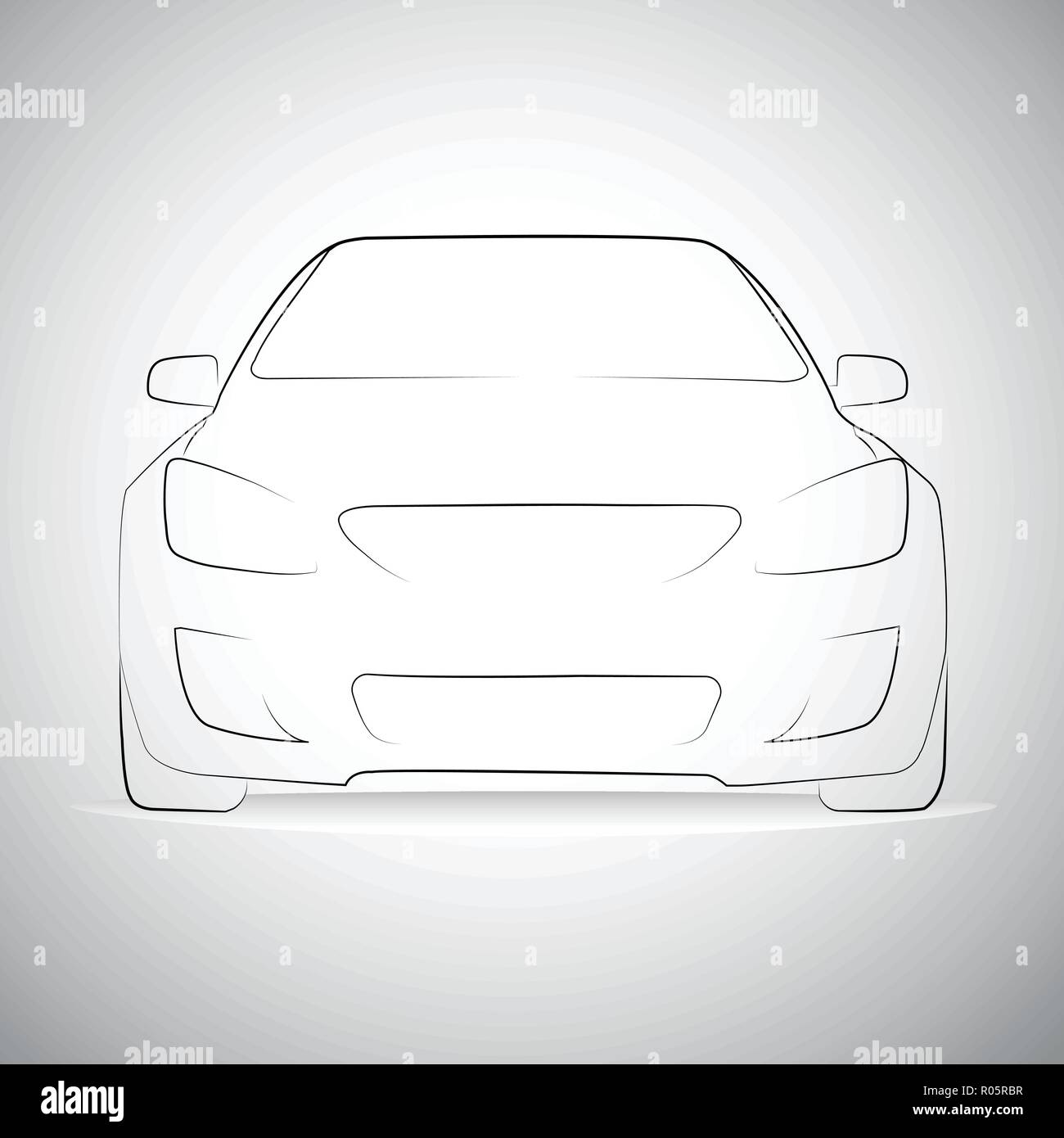 Vector Outlines of front Sports Cars Stock Vector Image & Art Alamy