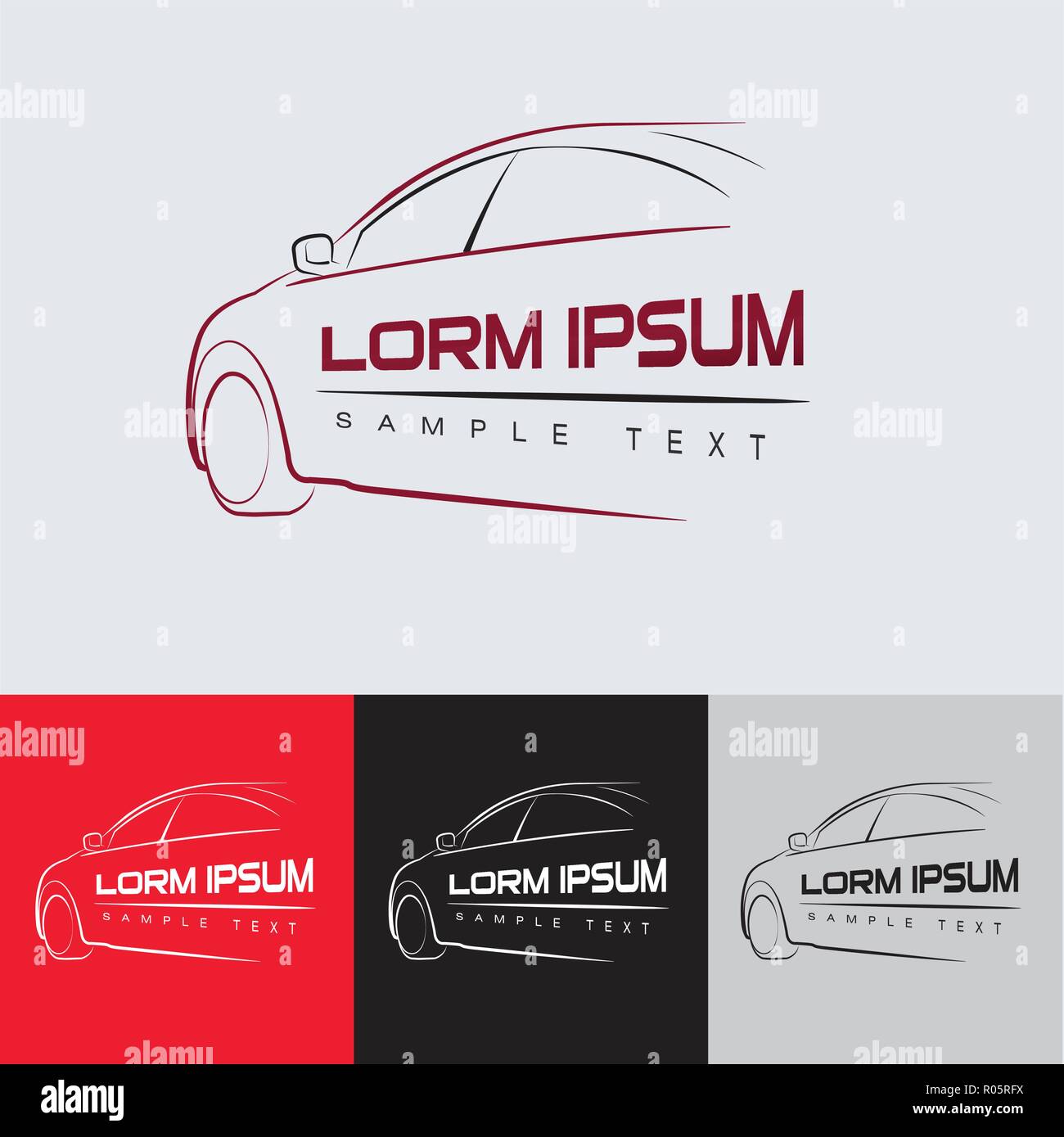 abstract car design concept automotive topics vector logo design