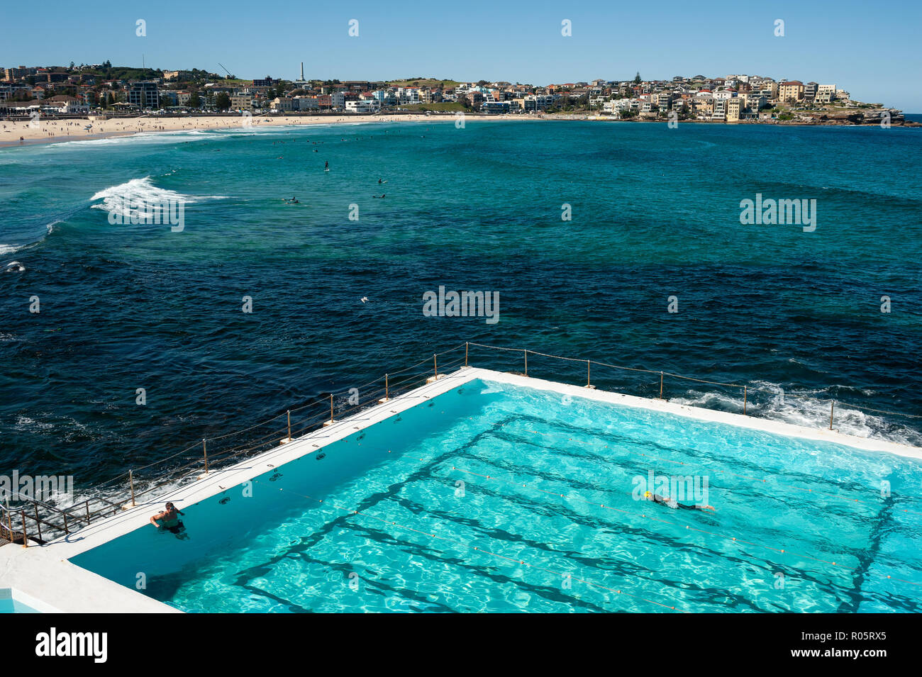 Sydney, Australia, Swimmer at Bondi Icebergs Swimming Club Stock Photo