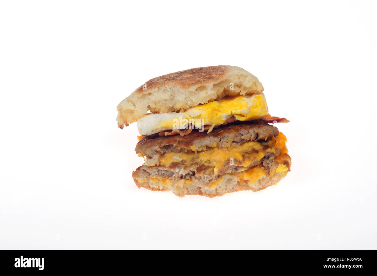 McDonald's new Triple Stack egg mcmuffin sandwich w/ 2 sausage patties