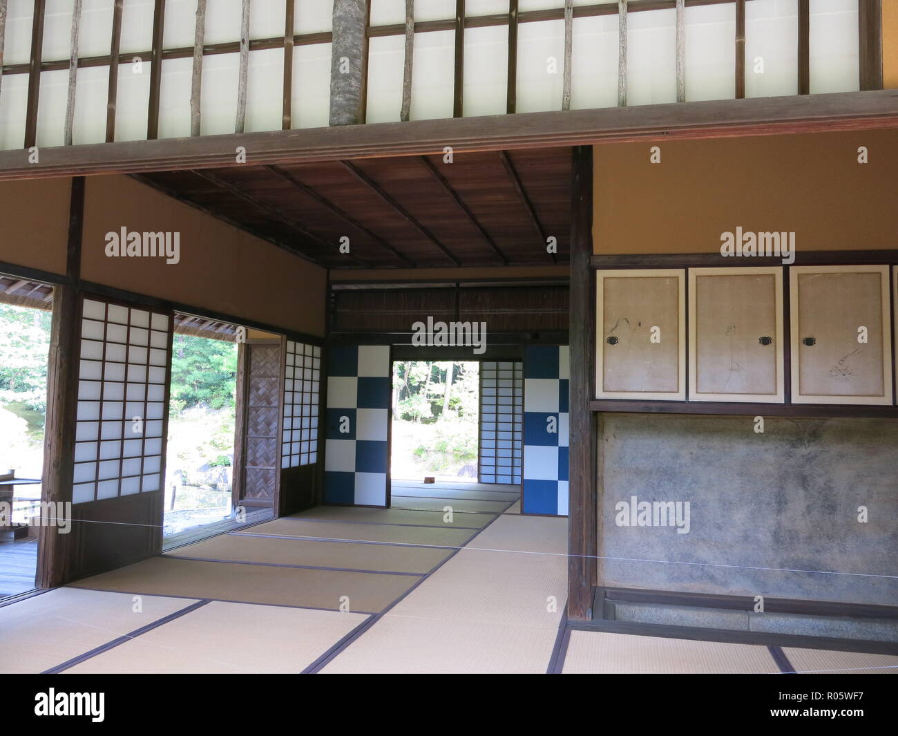 Interior view of a traditional Japanese teahouse; Katsura Imperial