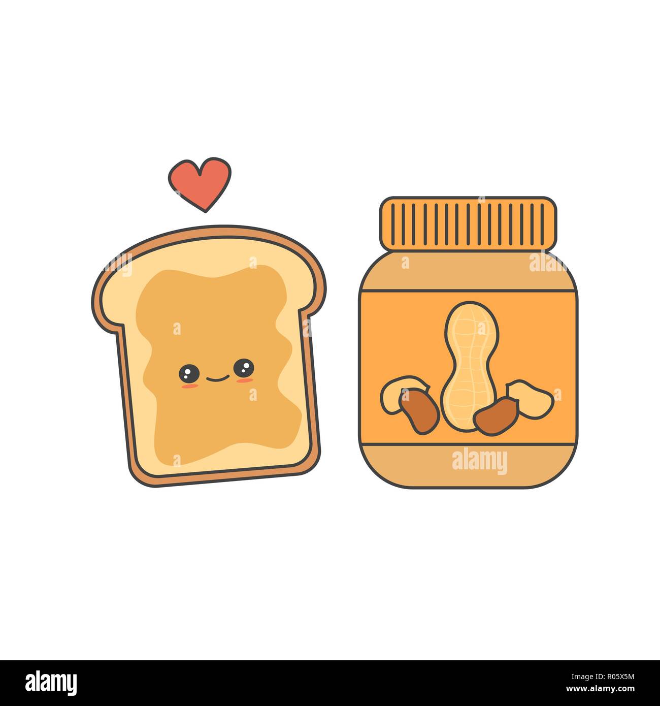 cute cartoon peanut butter jar and bread sandwich vector Illustration Stock Vector Image & Art - Alamy cute cartoon peanut butter jar and bread sandwich vector Illustration Stock Vector Image & Art - Alamy