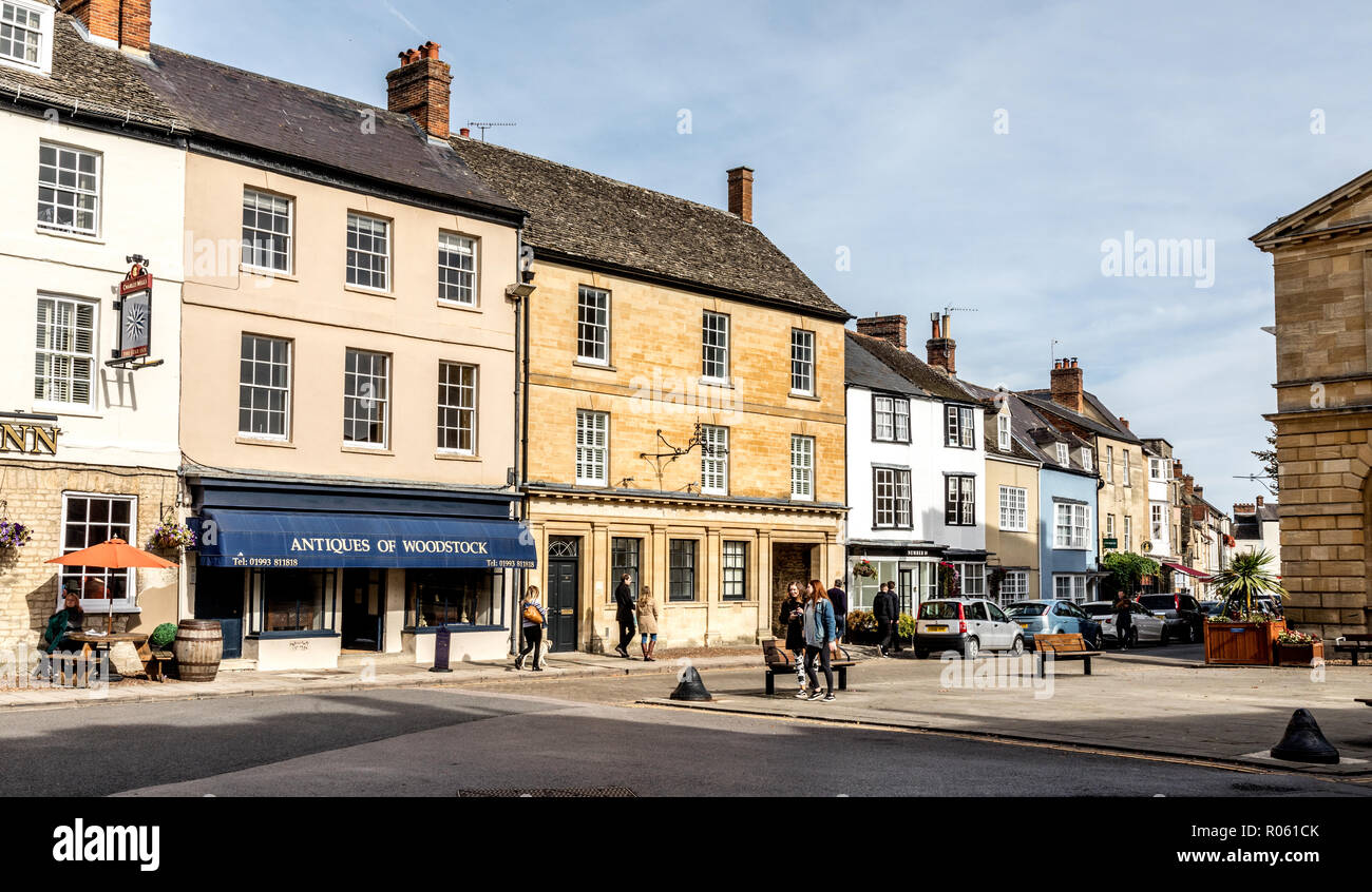 The Town of Woodstock Oxfordshire UK Stock Photo