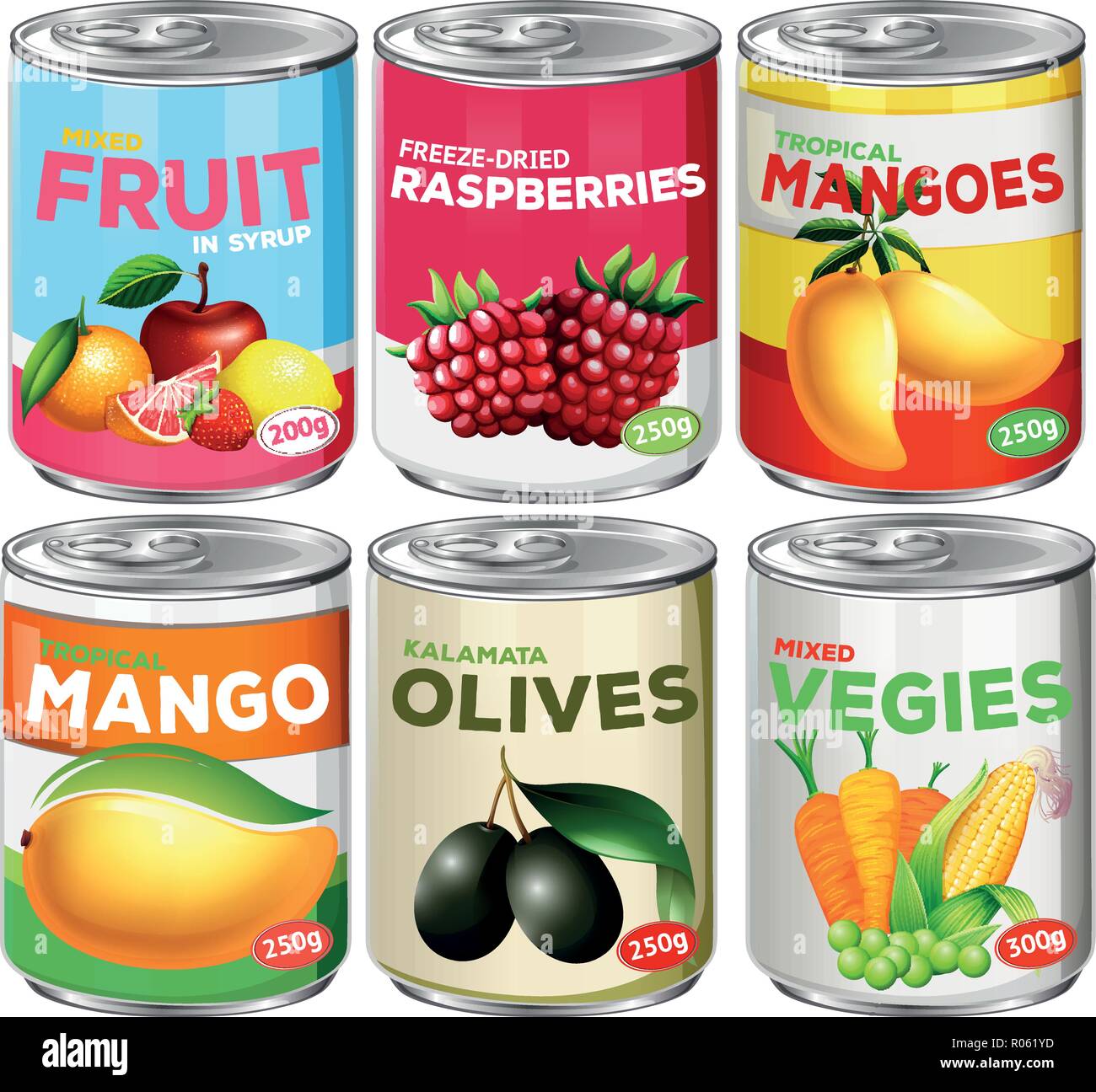 Canned Vegetables Clipart