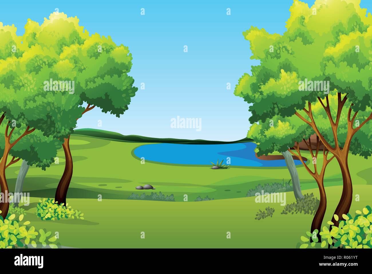 A green nature background illustration Stock Vector Image & Art - Alamy