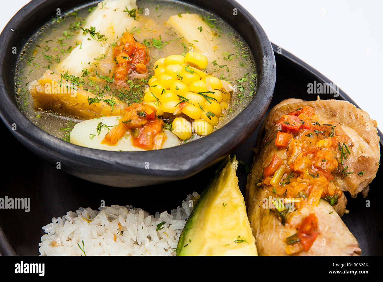 Traditional Colombian soup from the region of Valle del Cauca called