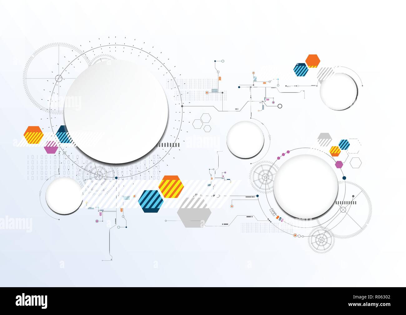 Technological abstract modern digital board art background vector design Stock Vector