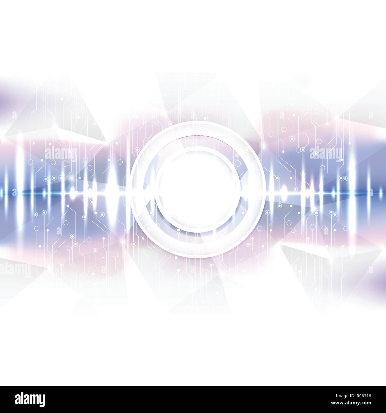 Technological digital circuit illuminated art background vector design Stock Vector