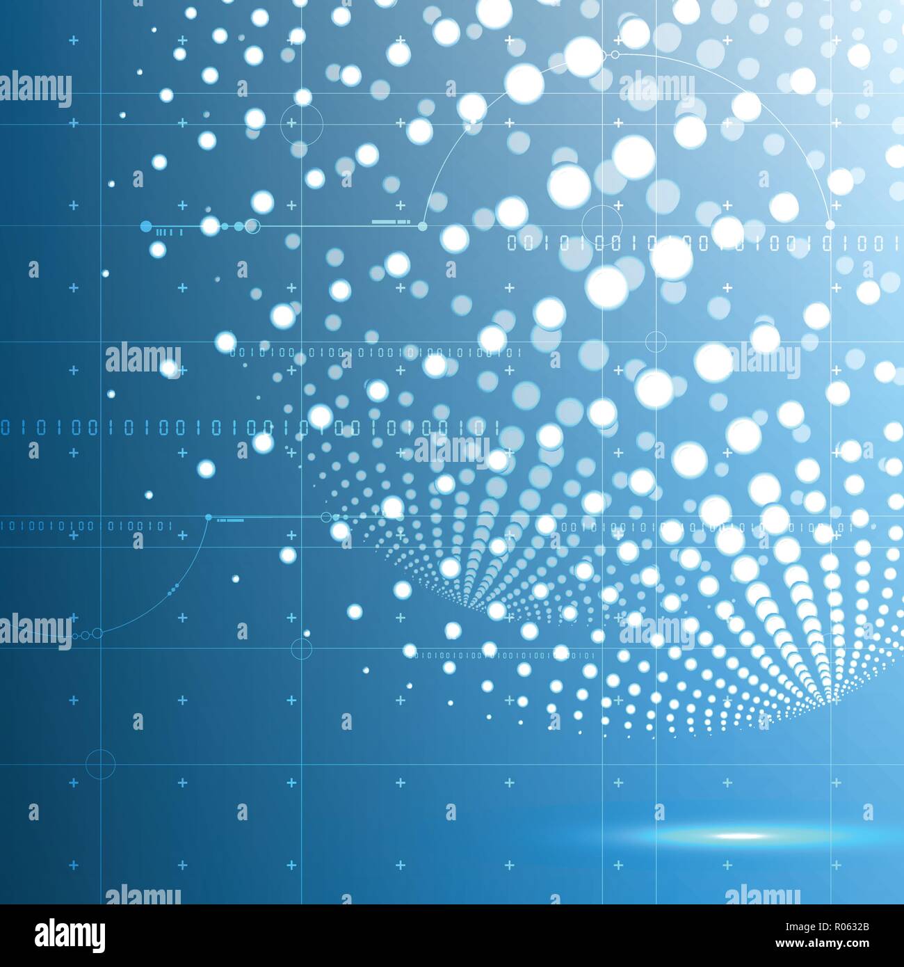 Abstract technological future interface digital global technical vector background design Stock Vector